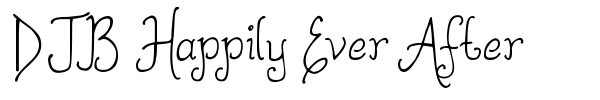 DJB Happily Ever After font preview